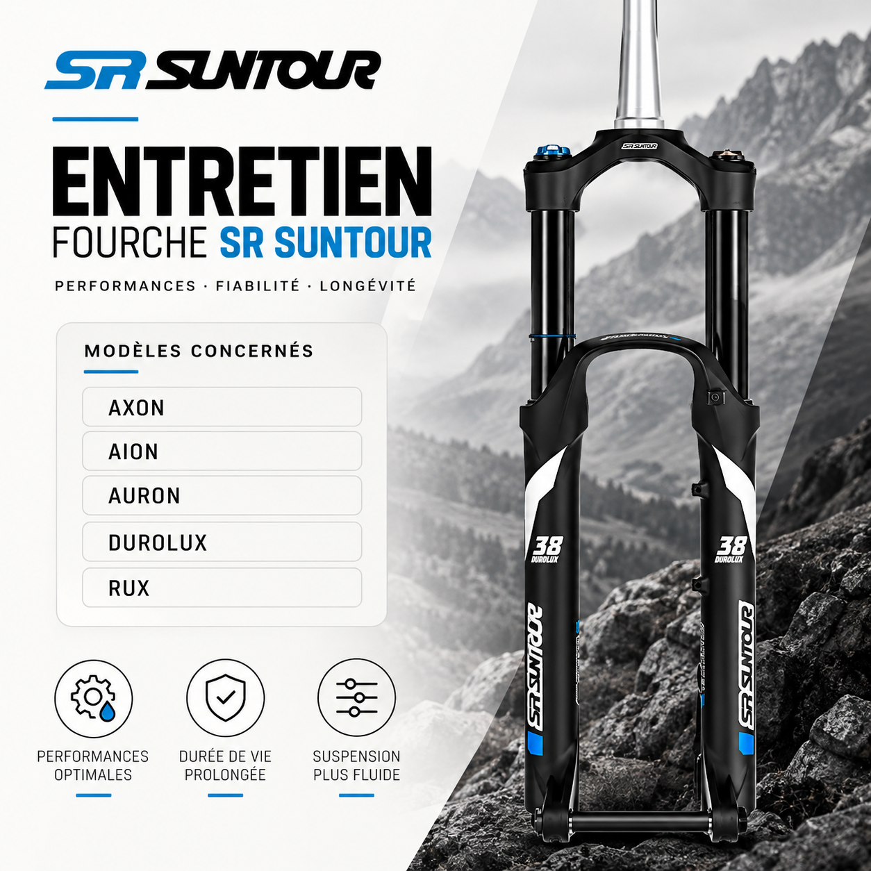 Entretien Fourche SR Suntour VTT