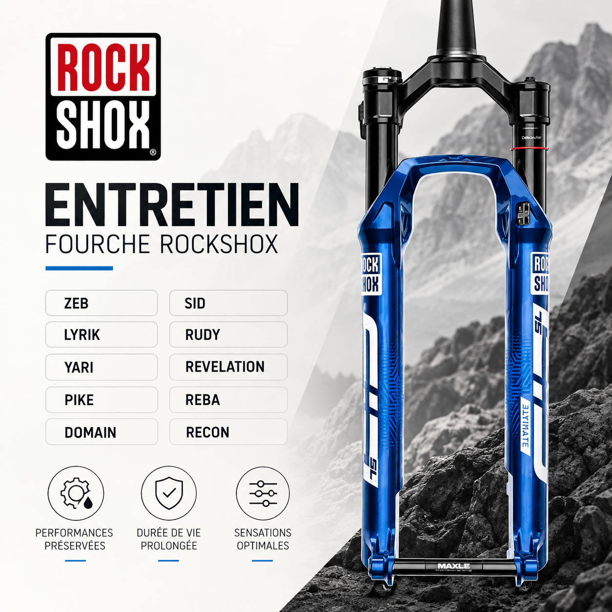 ENTRETIEN FOURCHE ROCK SHOX VTT