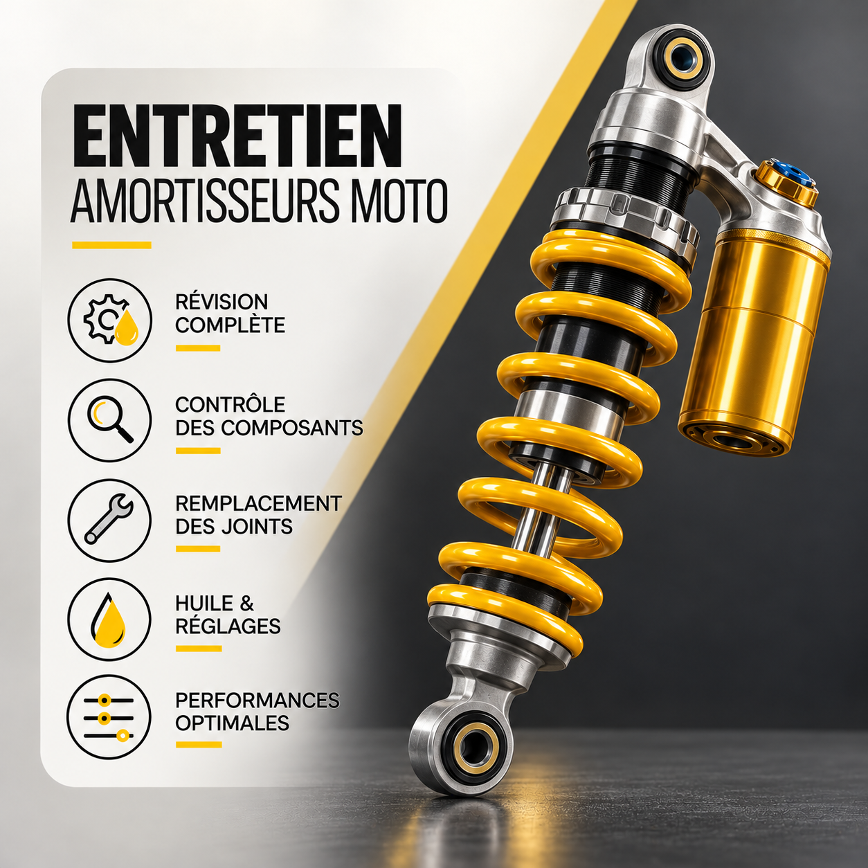 ENTRETIEN AMORTISSEUR MOTO